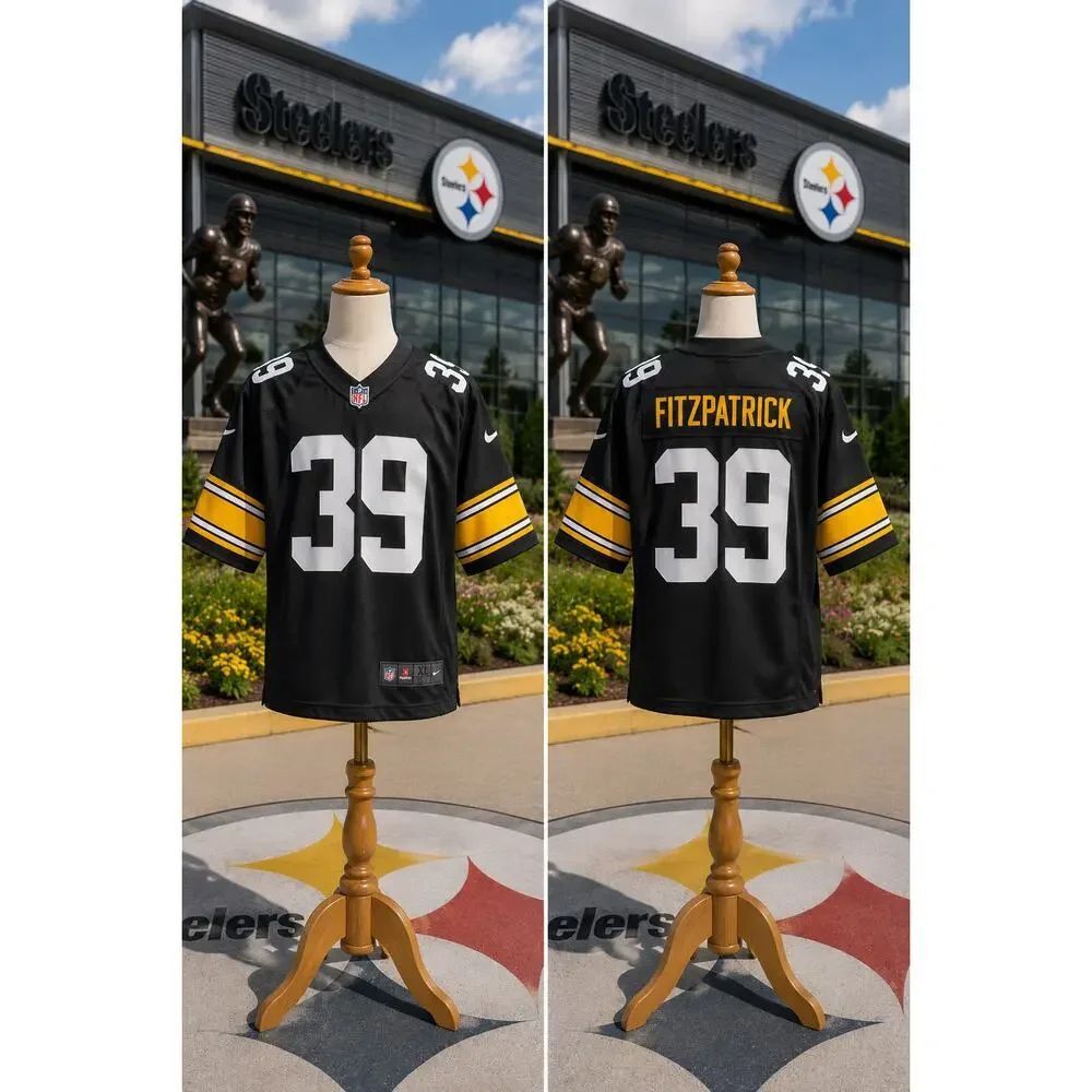 Nike Ryan Fitzpatrick Steelers #39 NFL Jersey Youth XL Black Gold